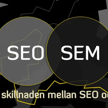 Foto föreställande  - SEO sökmotoroptimering vs SEM sökmotormarknadsföring